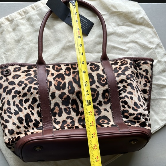 NWT J.Crew Collection Leather and calf hair tote. - Picture 13 of 14
